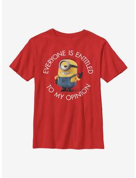 Despicable Me Minions My Opinion Youth T-Shirt, , hi-res