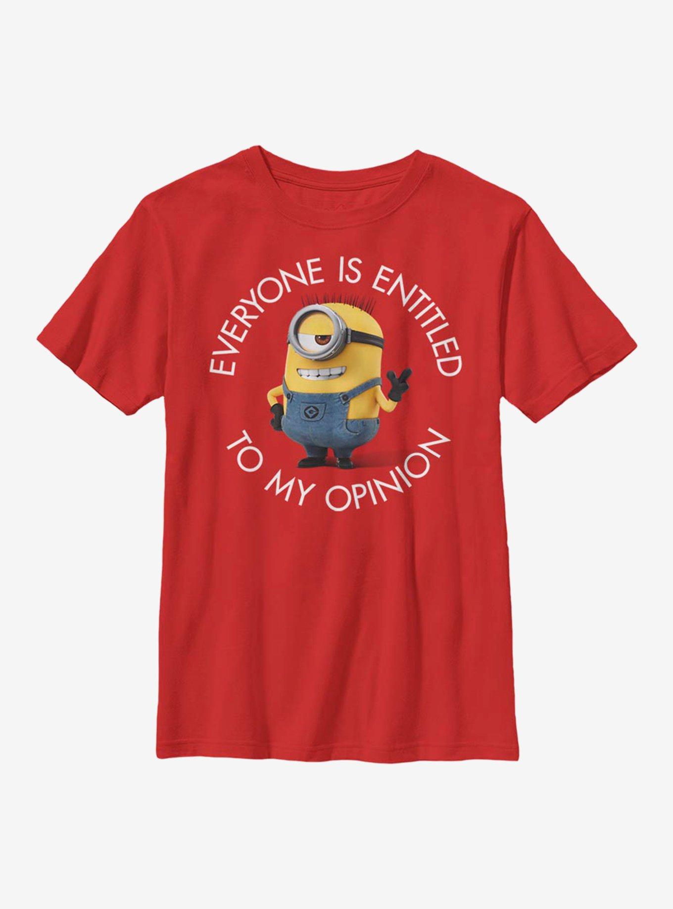 Despicable Me Minions My Opinion Youth T-Shirt, , hi-res