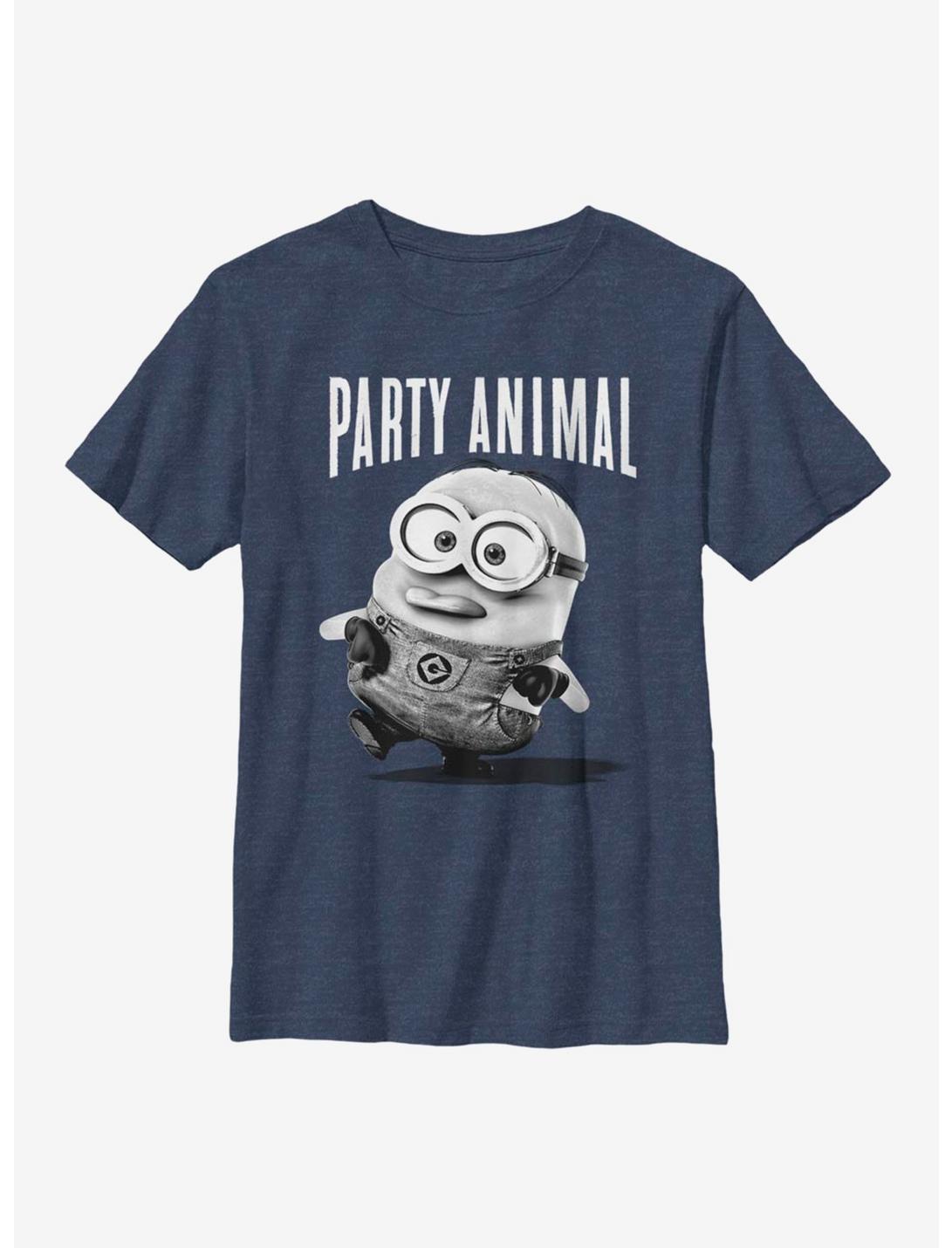 Despicable Me Minions Party Animal Youth T-Shirt, NAVY HTR, hi-res