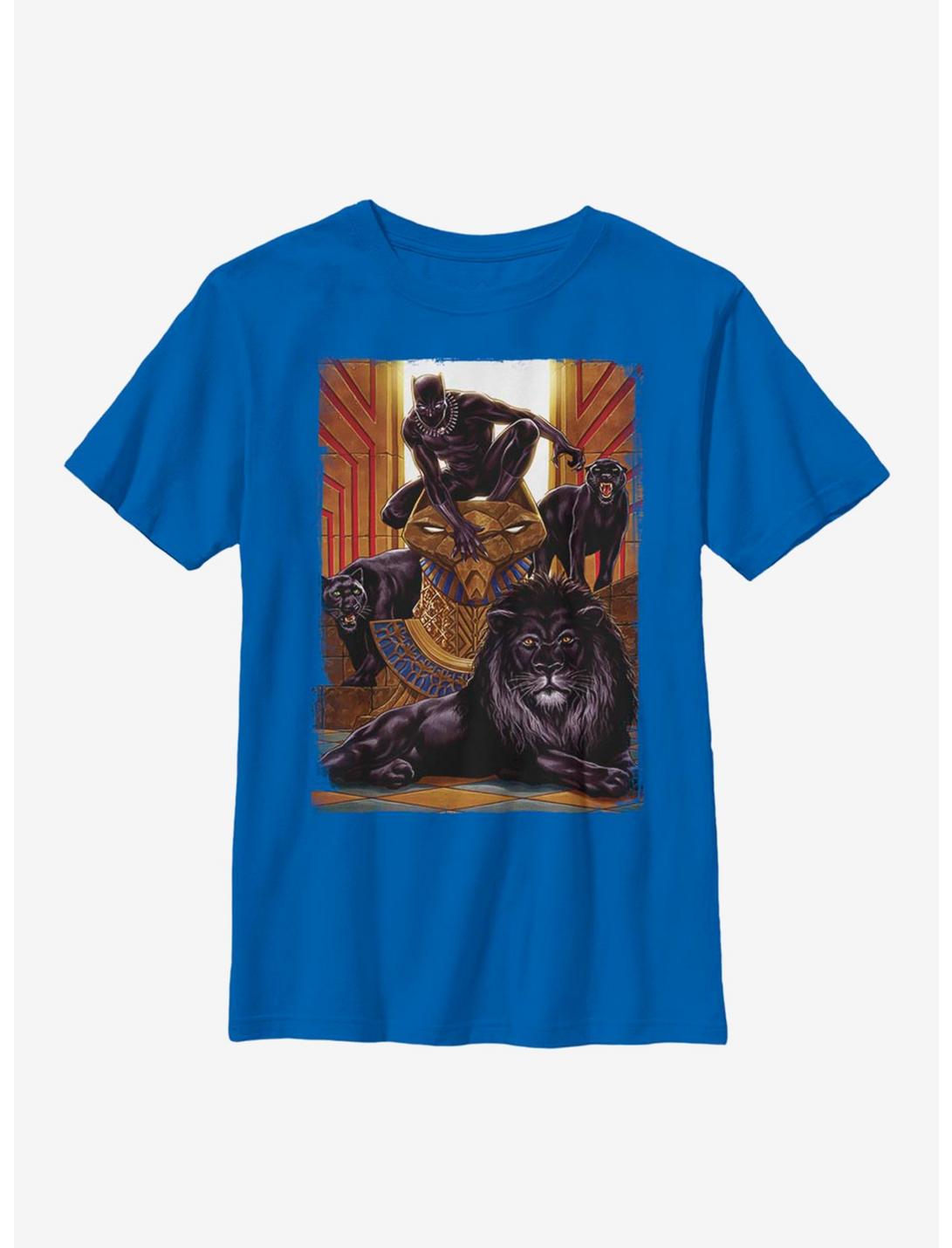 Marvel Black Panther King Panther Youth T-Shirt, ROYAL, hi-res