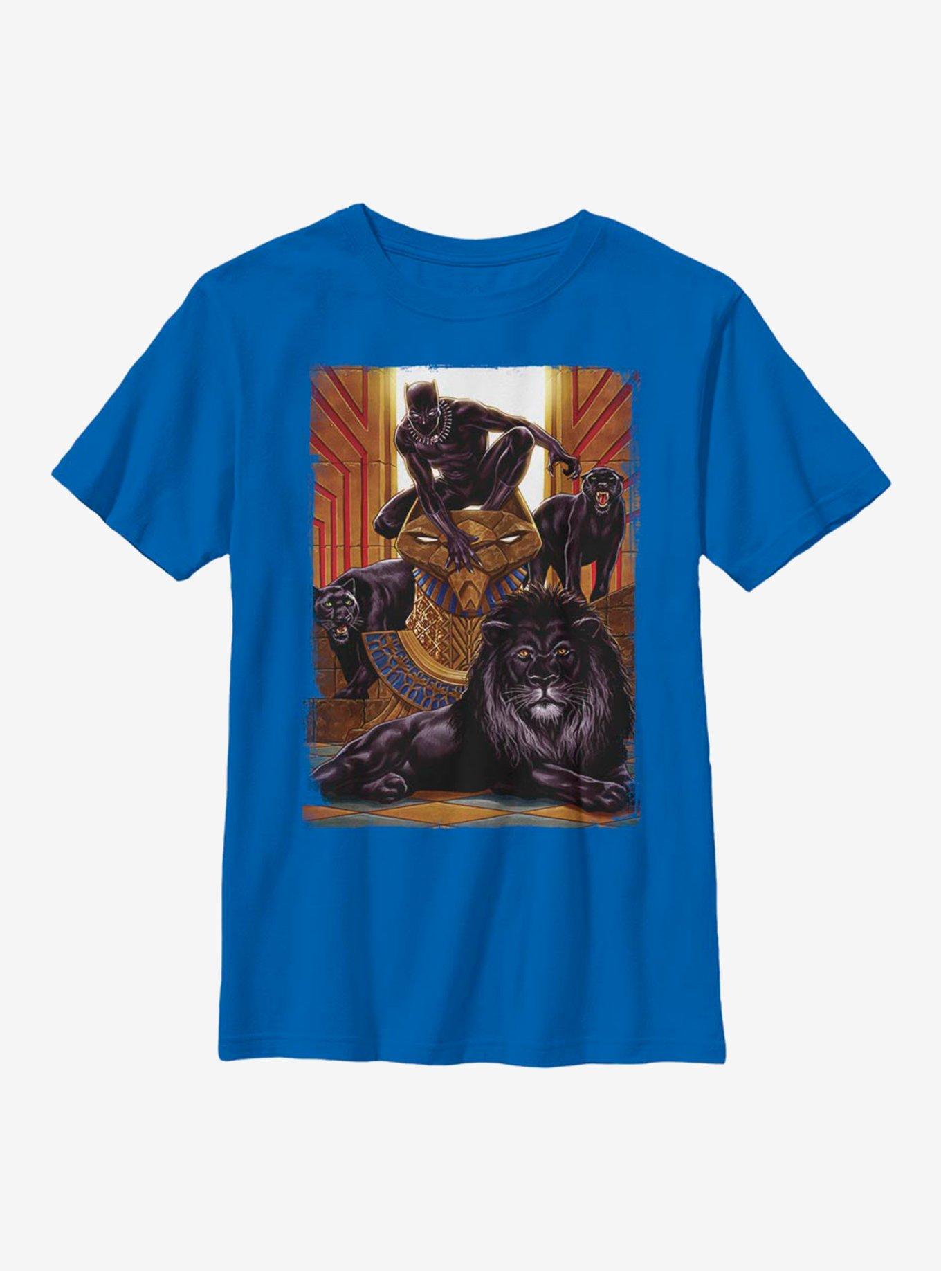 Marvel Black Panther King Panther Youth T-Shirt, ROYAL, hi-res