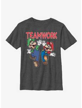 Nintendo Super Mario Team Work Youth T-Shirt, , hi-res