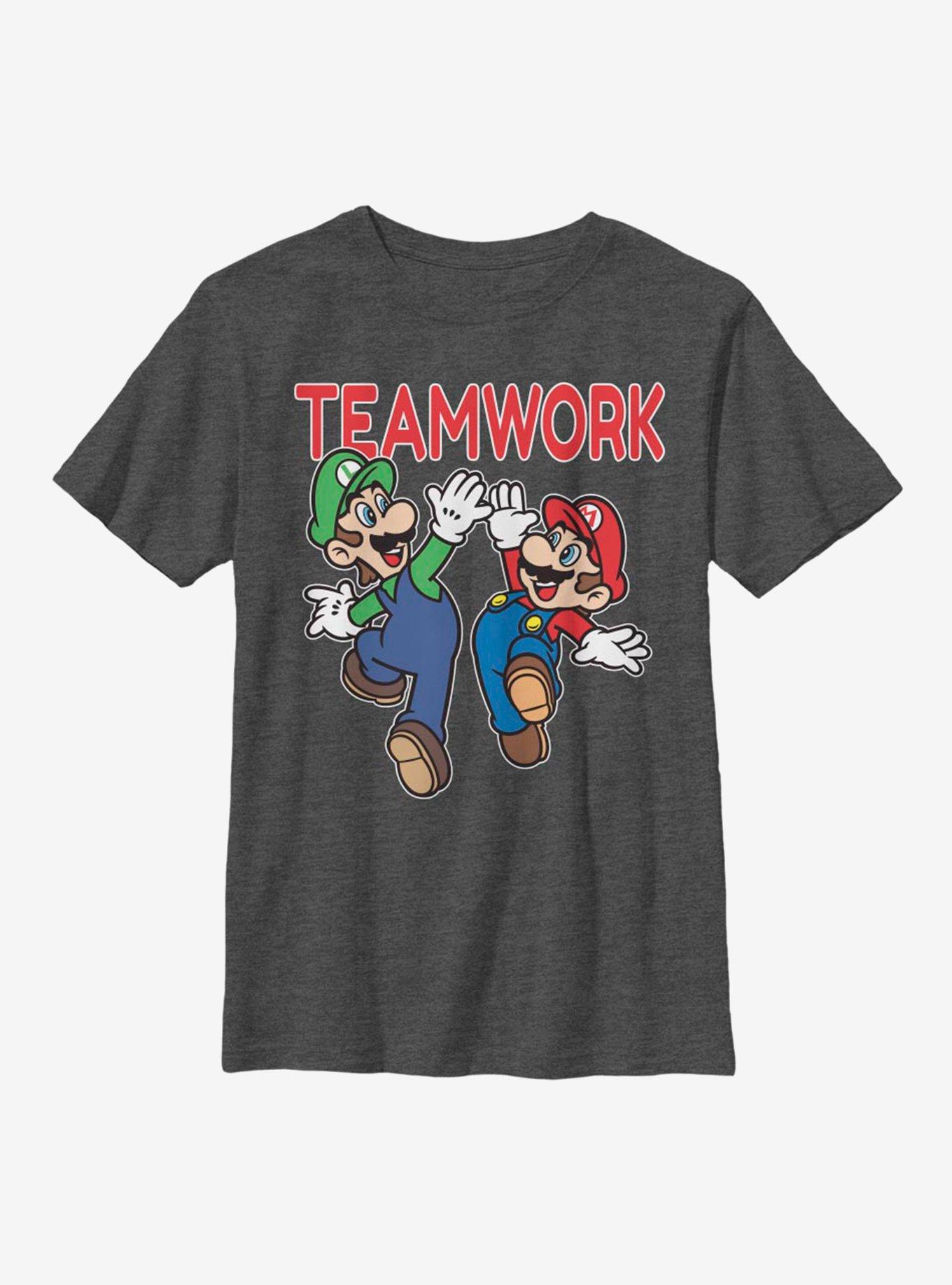 Nintendo Super Mario Team Work Youth T-Shirt, , hi-res