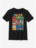 Nintendo Super Mario Classic Trio Youth T-Shirt, BLACK, hi-res