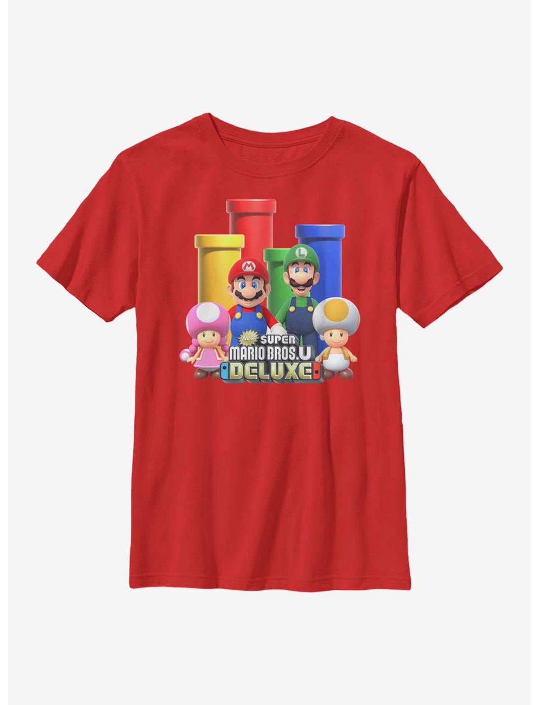 Nintendo Super Mario Deluxe Youth T-Shirt, RED, hi-res