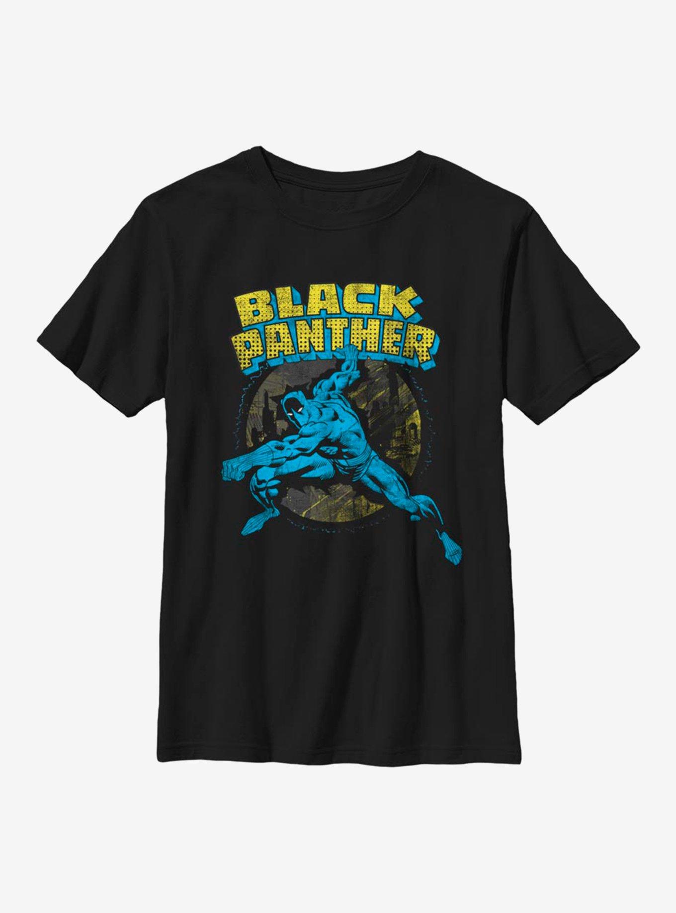 Marvel Black Panther Retro Panther Youth T-Shirt, , hi-res