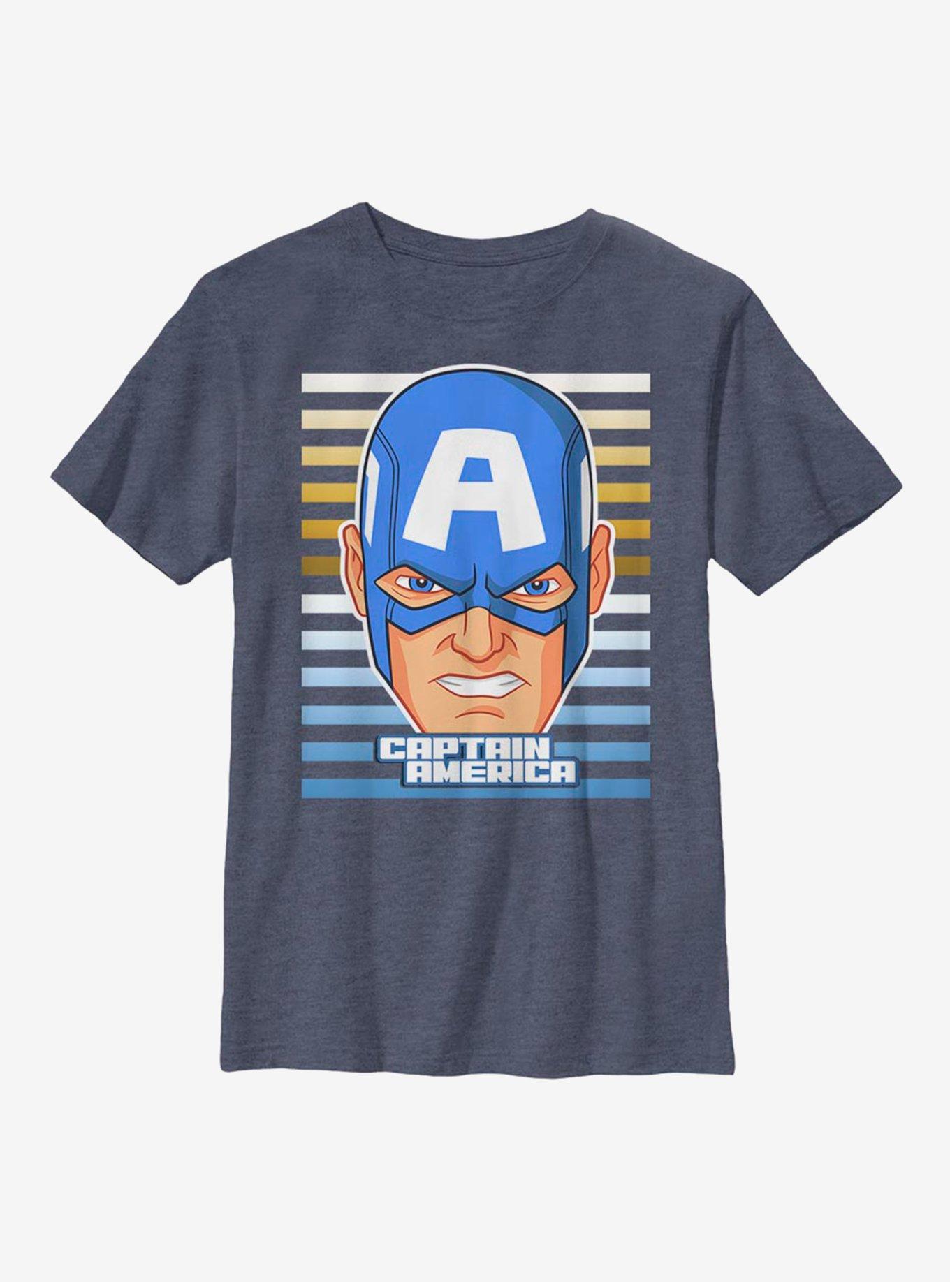 Marvel Captain America Capn Big Face Youth T-Shirt, , hi-res