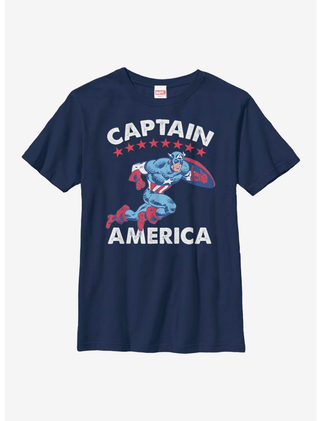 Marvel Captain America Americana Youth T-Shirt, NAVY, hi-res