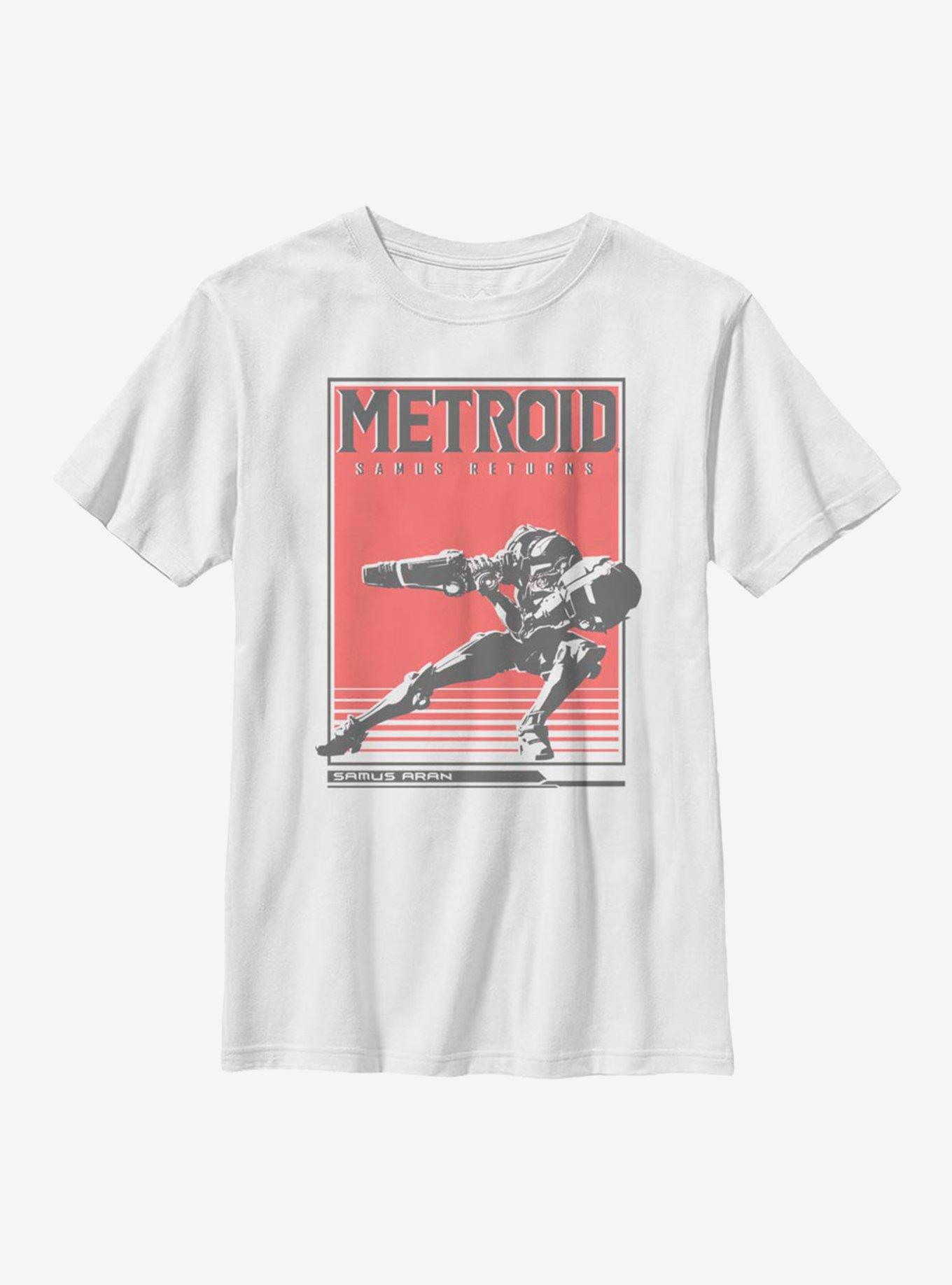 Nintendo Samus Solid Youth T-Shirt, WHITE, hi-res