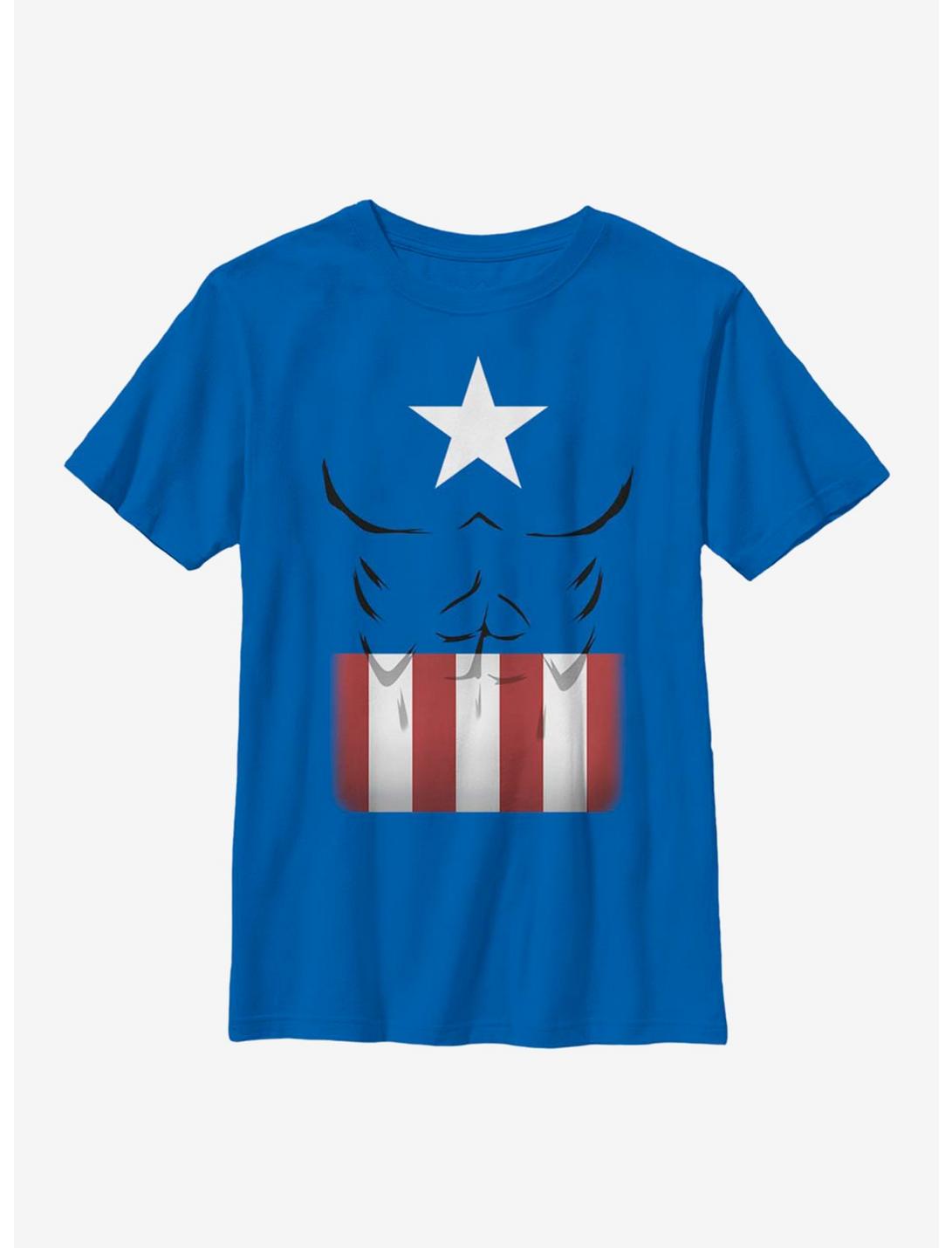 Marvel Captain America Captain Simple Suit Youth T-Shirt, ROYAL, hi-res