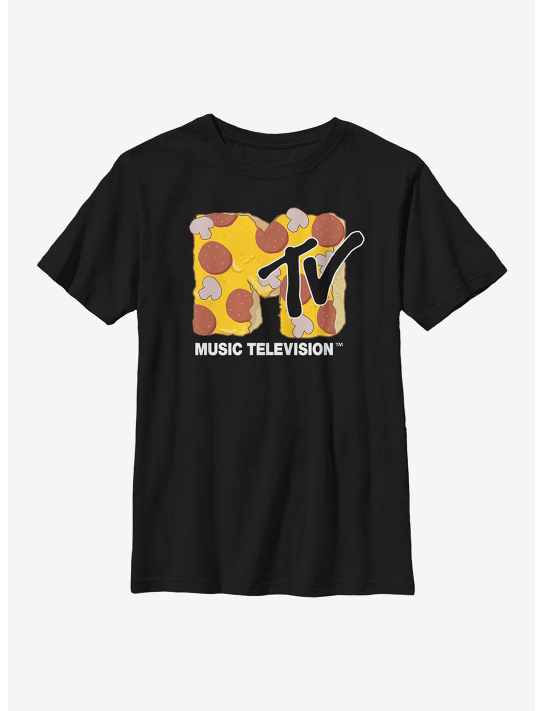MTV Pizza Time Youth T-Shirt, BLACK, hi-res