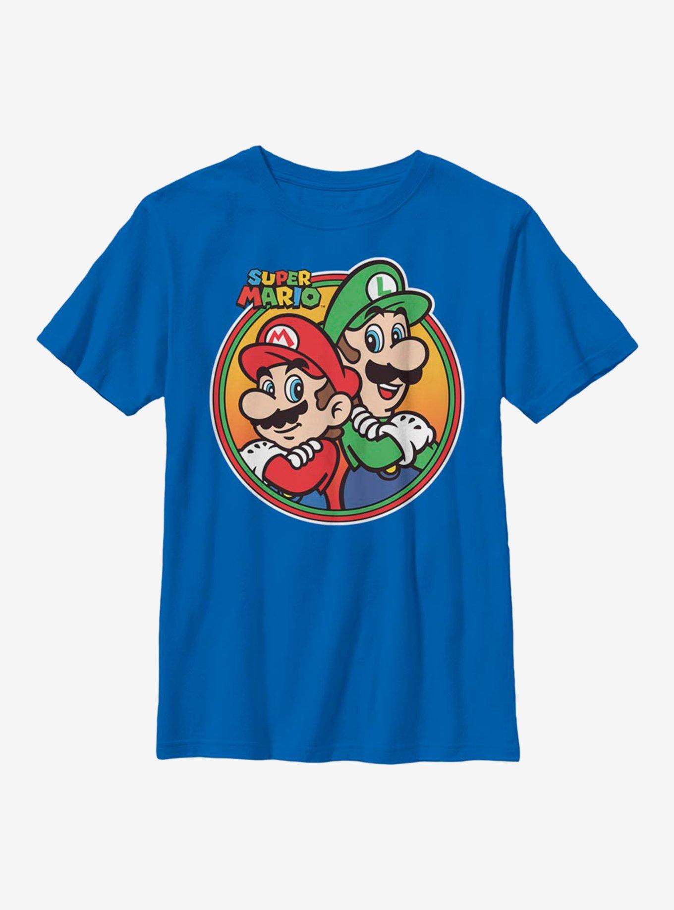 Nintendo Super Mario Bros Youth T-Shirt - BLUE | BoxLunch