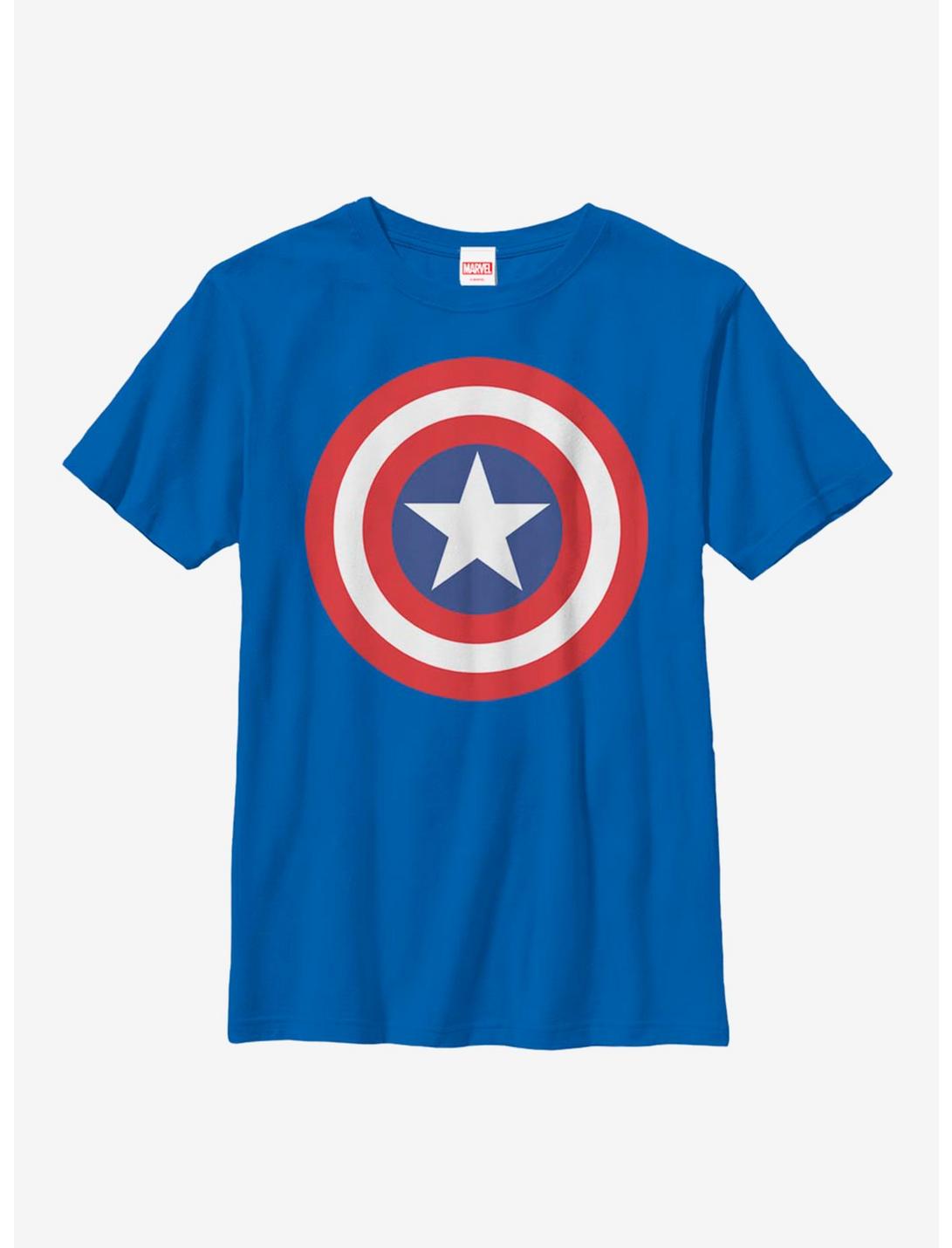 Marvel Captain America Classic Shield Youth T-Shirt, ROYAL, hi-res