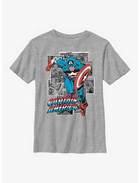 Marvel Captain America Comic Cap Youth T-Shirt, , hi-res
