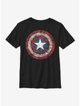 Marvel Captain America Comic Book Shield Youth T-Shirt, BLACK, hi-res