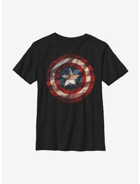 Marvel Captain America Flag Shield Youth T-Shirt, , hi-res