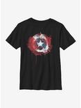 Marvel Captain America Ink Shield Youth T-Shirt, BLACK, hi-res