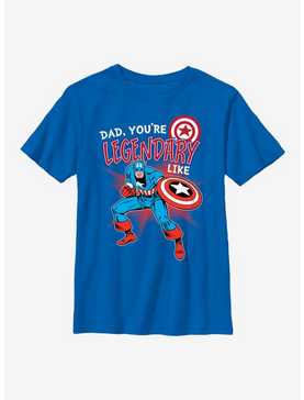 Marvel Captain America Legendary Like Dad Youth T-Shirt, , hi-res