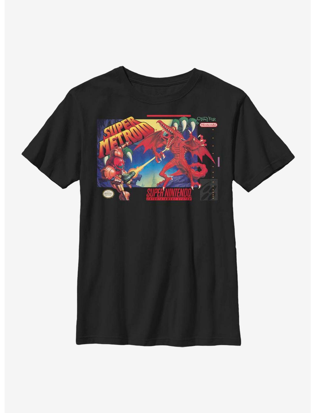 Nintendo Super Metroid Youth T-Shirt, BLACK, hi-res