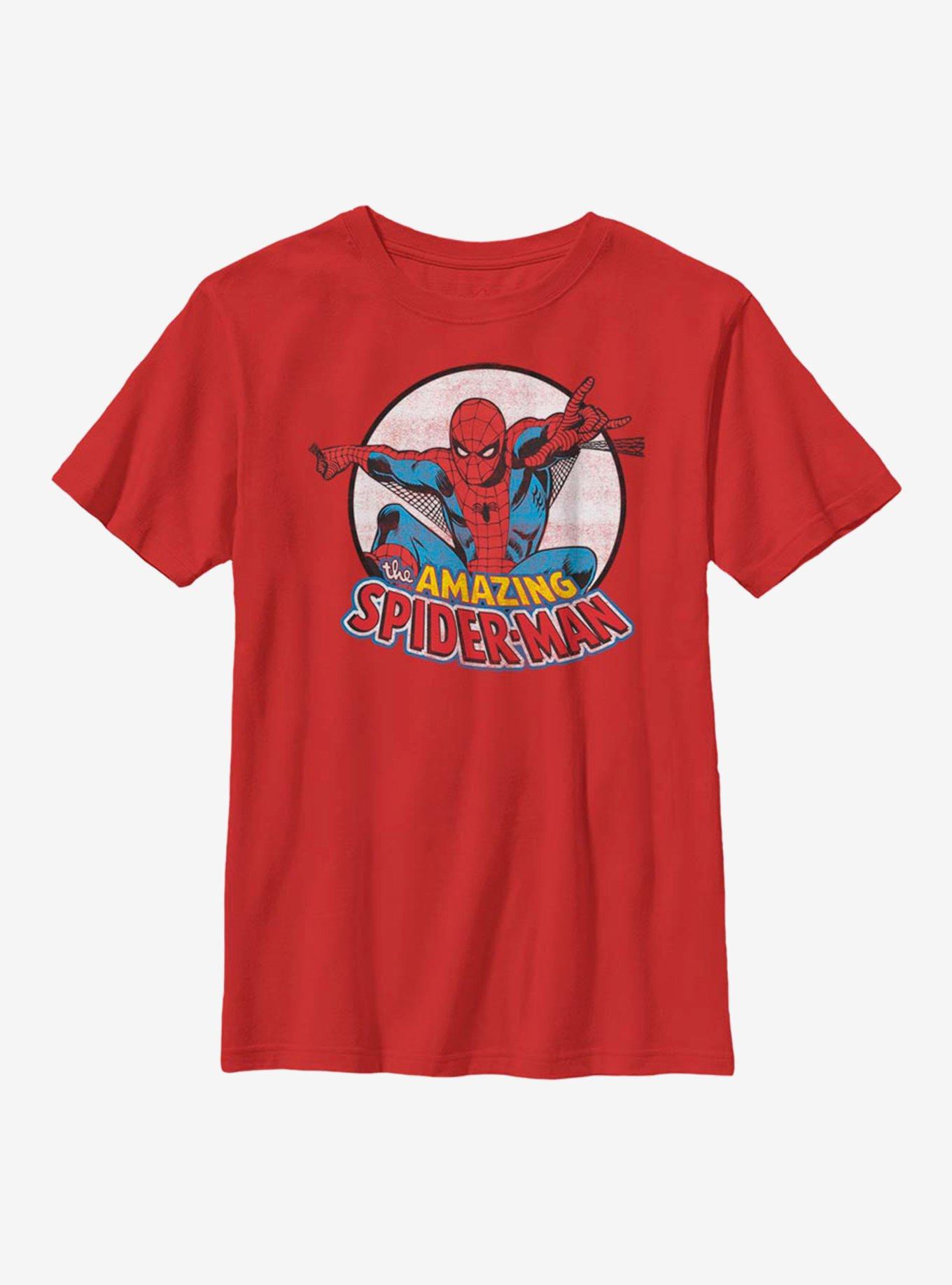 Marvel Spider-Man Flying Spider Youth T-Shirt, RED, hi-res