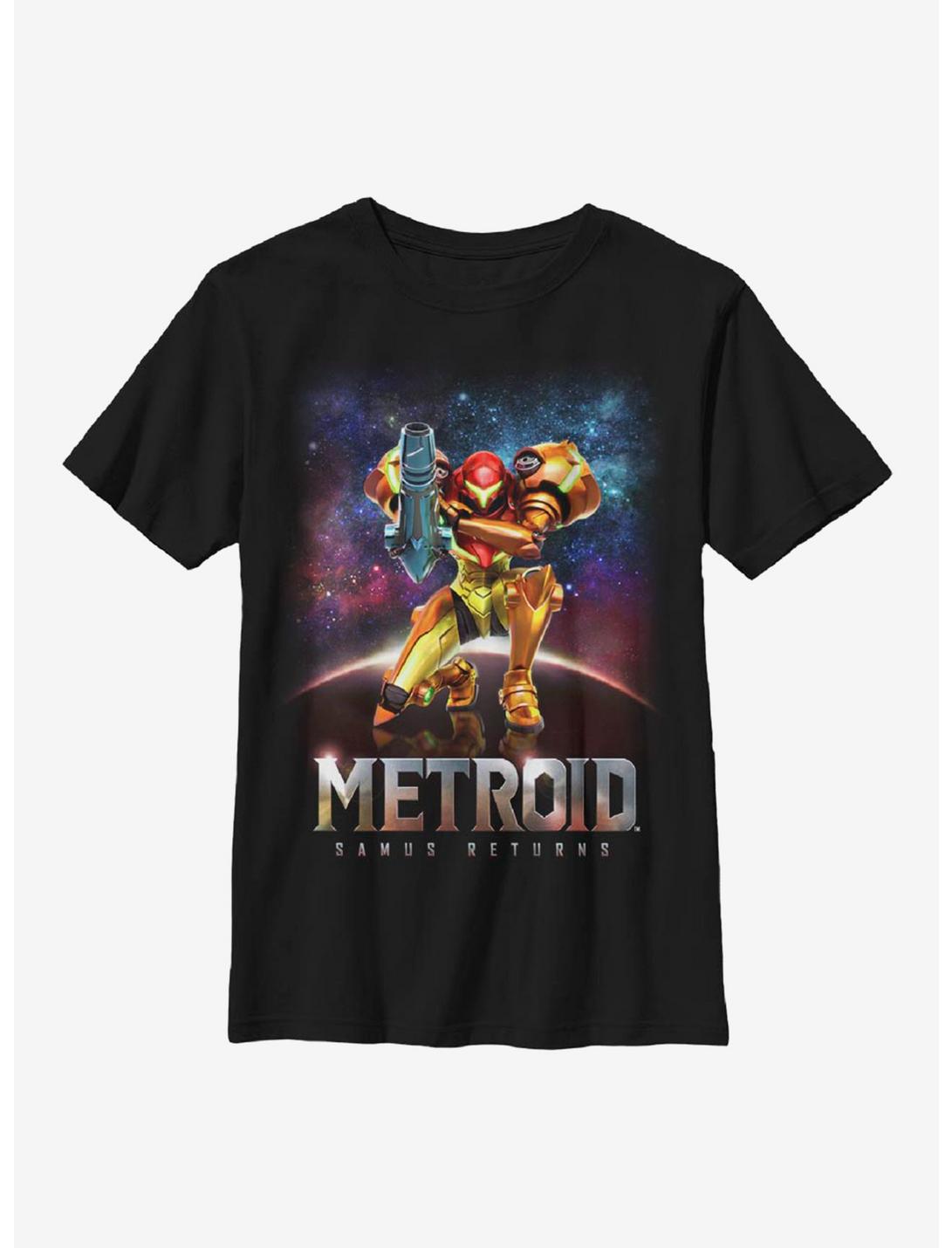 Nintendo Traditional Metroid Cover Youth T-Shirt, BLACK, hi-res