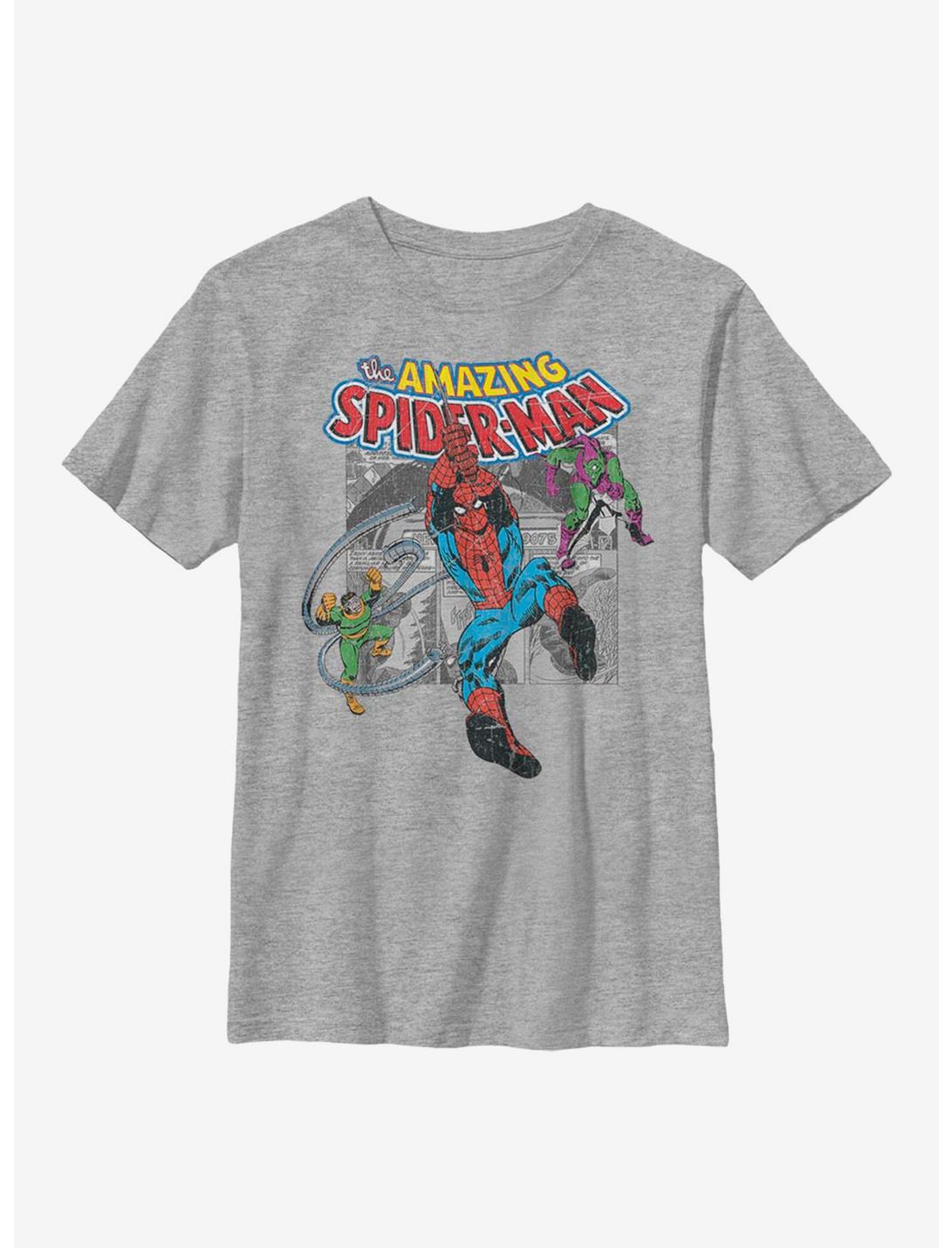 Marvel Spider-Man Collage Youth T-Shirt, ATH HTR, hi-res