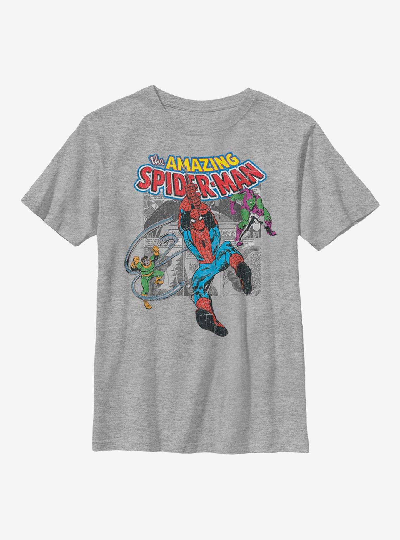 Marvel Spider-Man Collage Youth T-Shirt, ATH HTR, hi-res