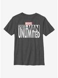 Marvel Spider-Man Unlimited Logo Youth T-Shirt, CHAR HTR, hi-res
