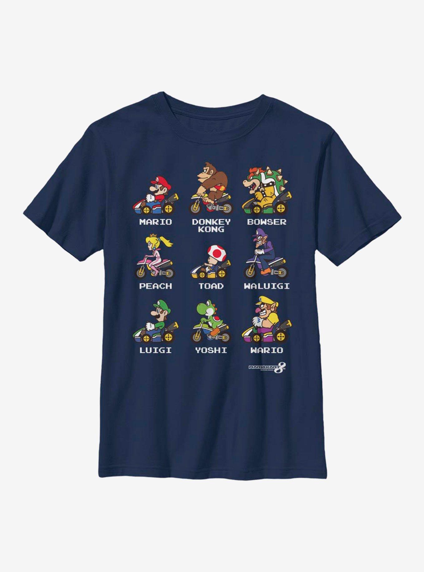 Nintendo Super Mario Kart Racers Youth T-Shirt, NAVY, hi-res