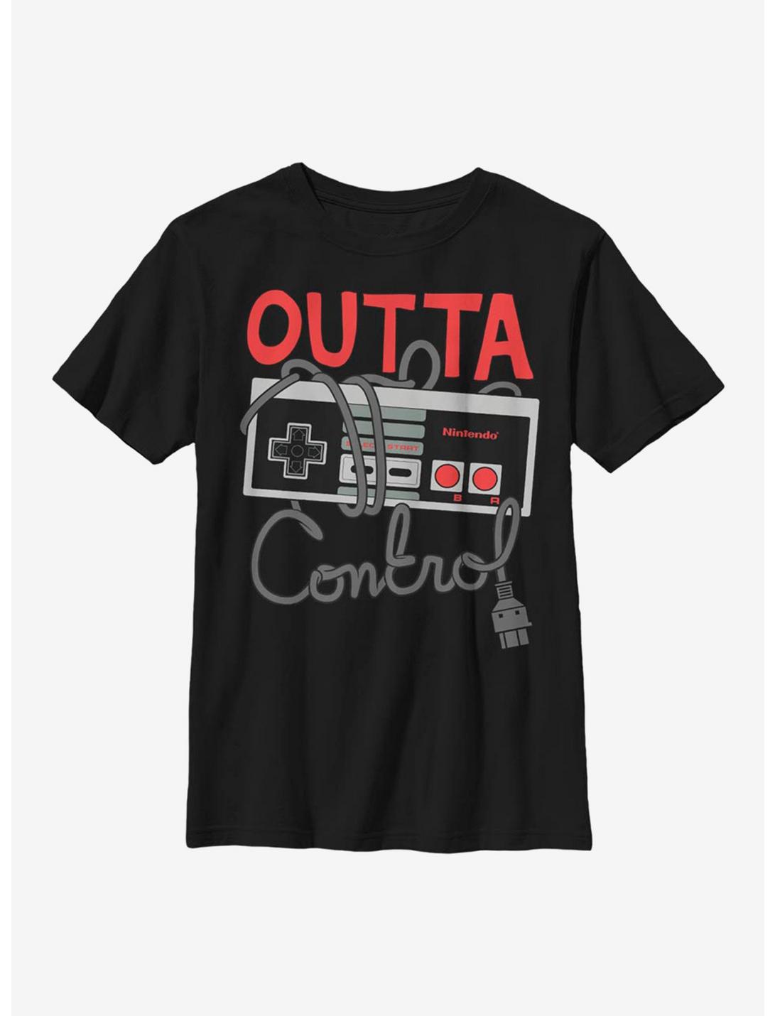 Nintendo Outta Control Youth T-Shirt, BLACK, hi-res