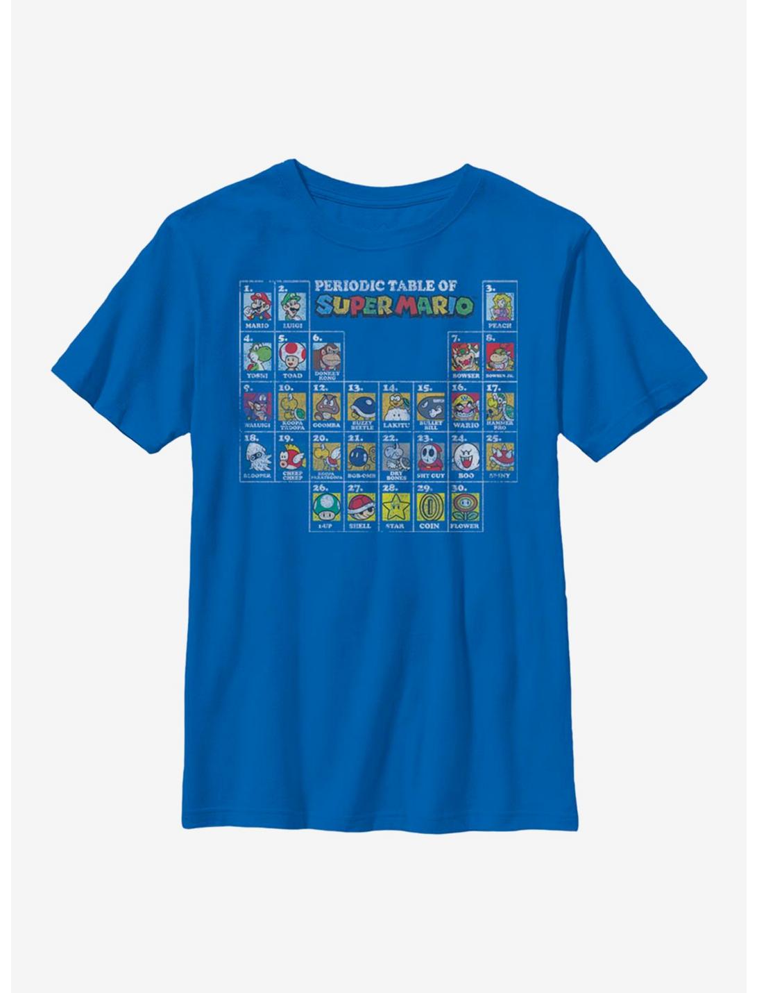 Nintendo Super Mario Mushroom Table Youth T-Shirt, ROYAL, hi-res