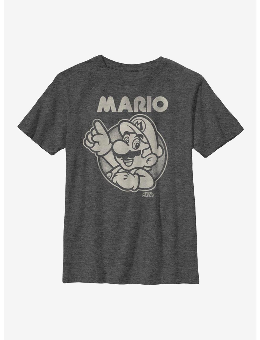 Nintendo Super Mario So Mario Youth T-Shirt, CHAR HTR, hi-res