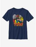 Marvel Thor Mighty Thor Youth T-Shirt, NAVY, hi-res