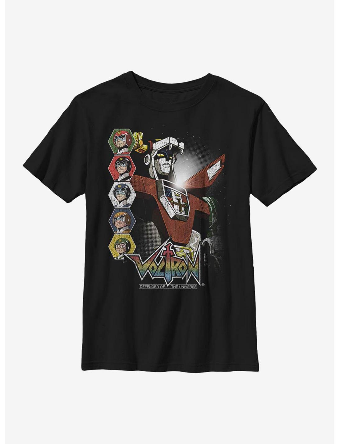 Voltron: Legendary Defender Lions Unite Youth T-Shirt, BLACK, hi-res