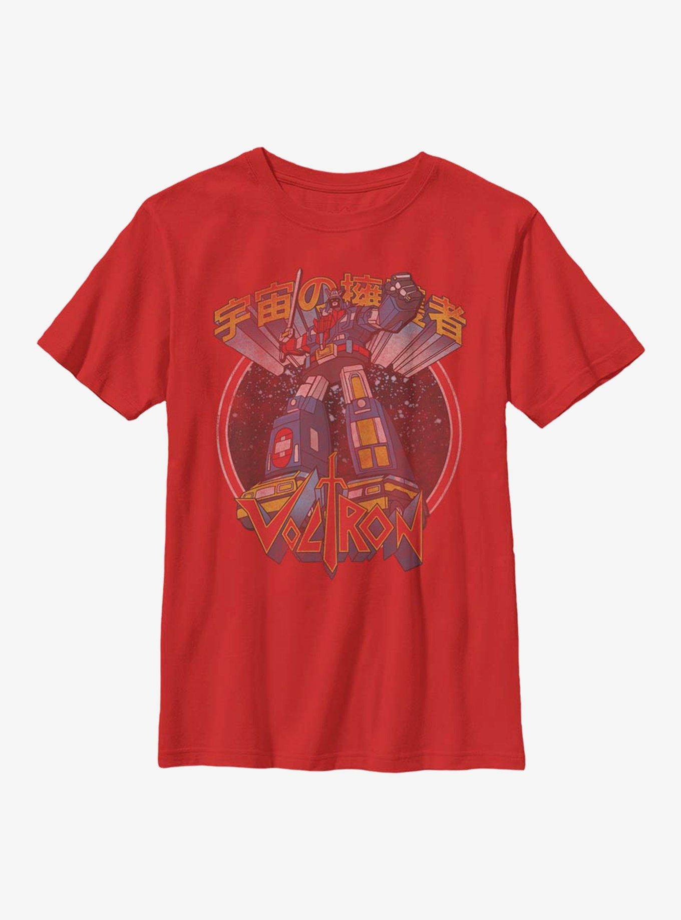 Voltron Japanese Text Youth T-Shirt, RED, hi-res