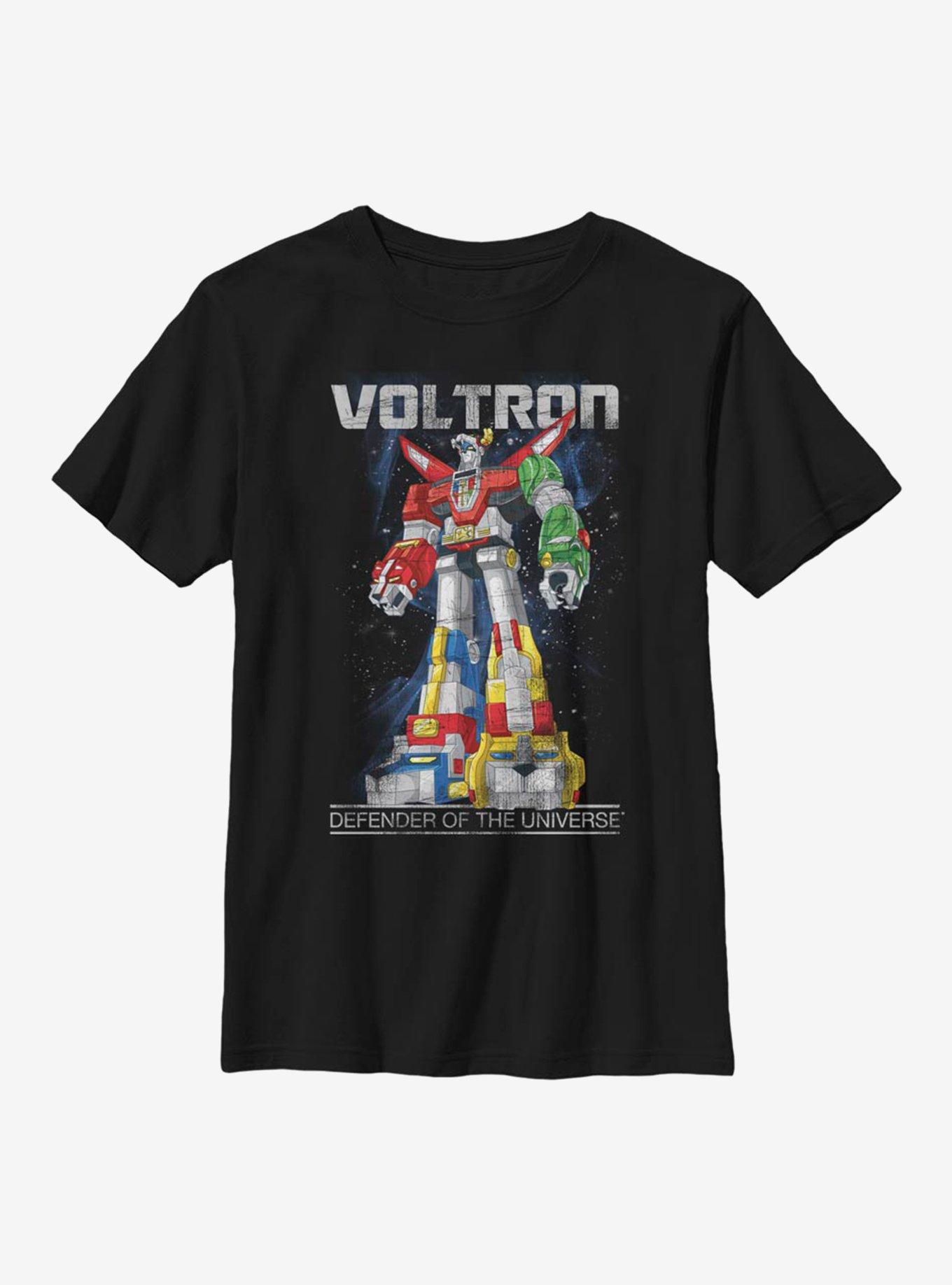 Voltron: Legendary Defender Vintage Giant Youth T-Shirt - BLACK | BoxLunch