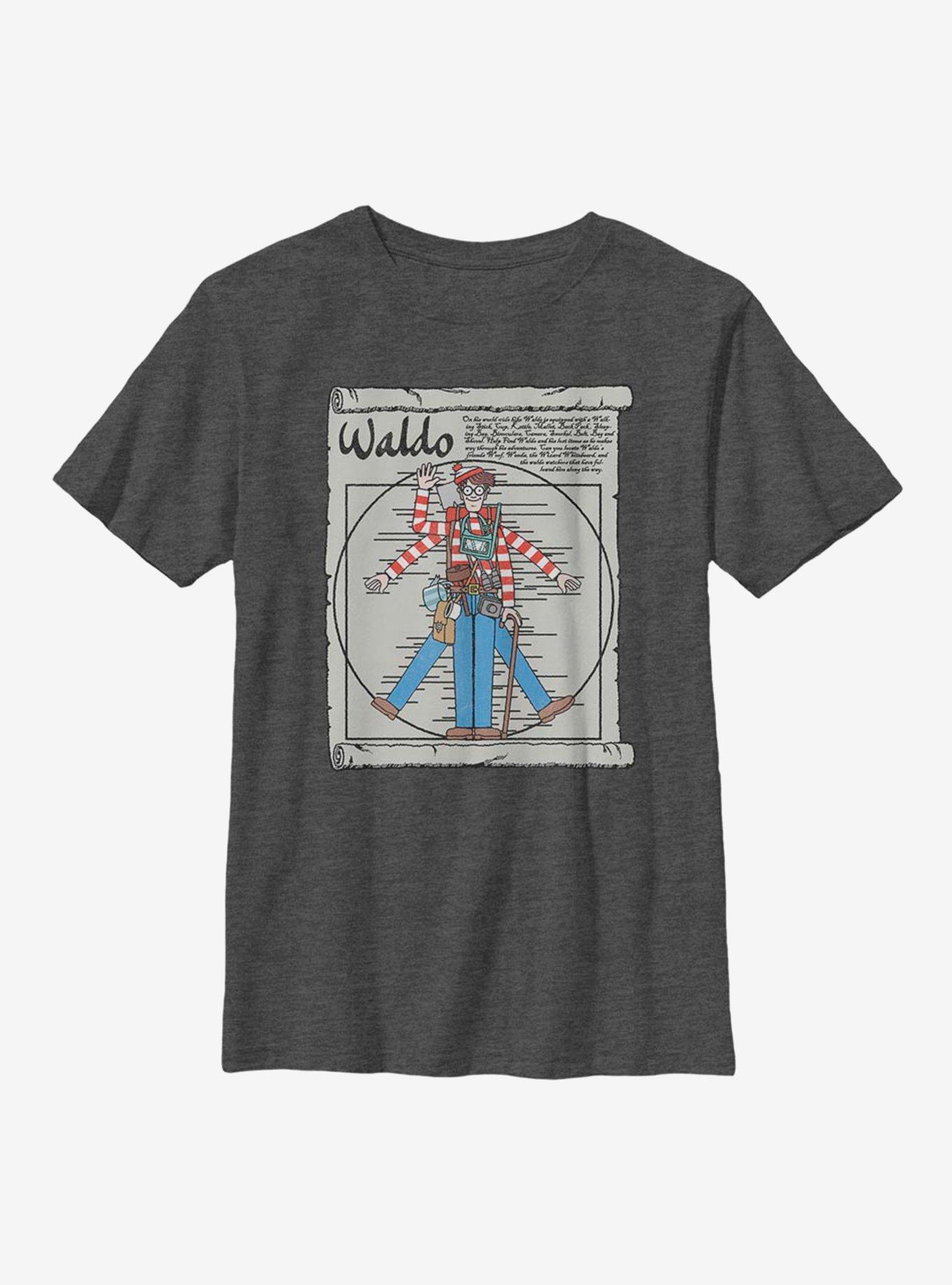 Where's Waldo Vitruvian Waldo Youth T-Shirt, , hi-res