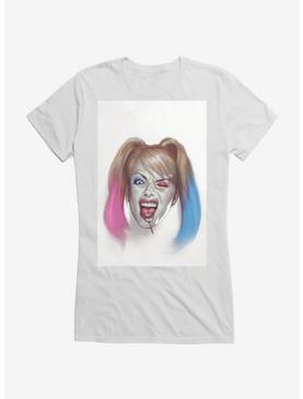 DC Comics Batman Harley Quinn Art Girls T-Shirt, WHITE, hi-res