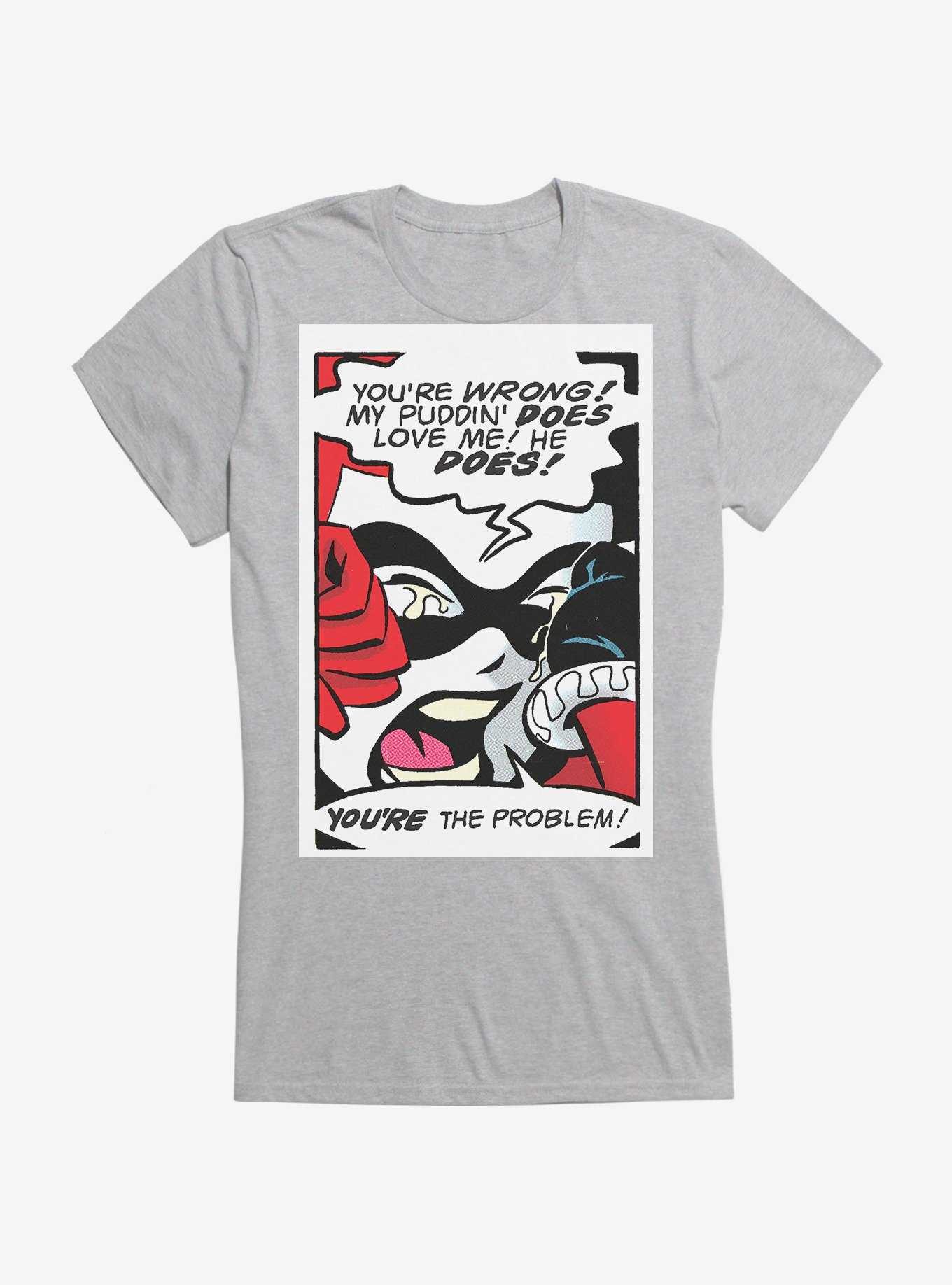 DC Comics Batman Harley Quinn Crying Girls T-Shirt, HEATHER, hi-res
