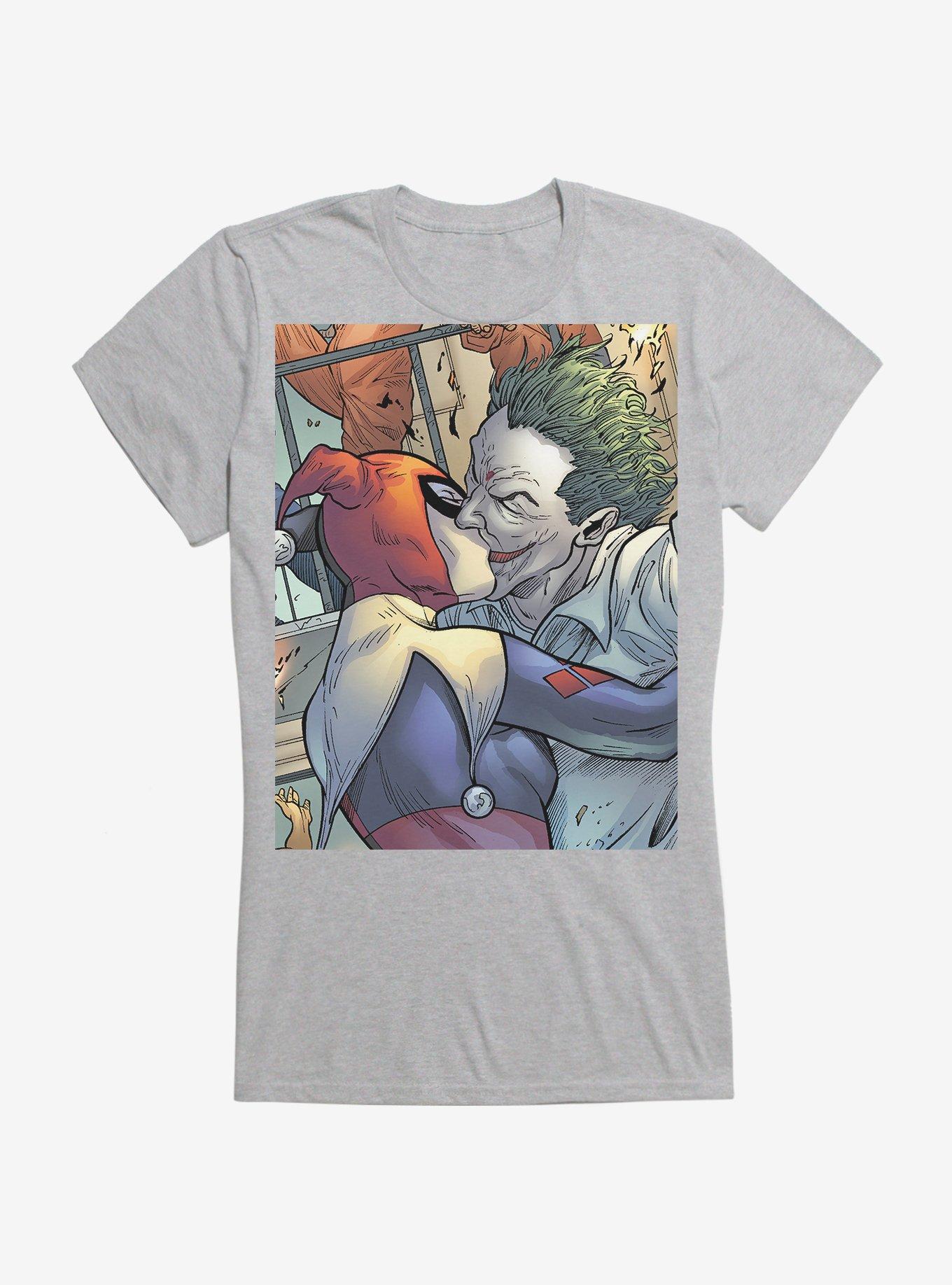 DC Comics Batman The Joker Harley Quinn Kiss Girls T-Shirt, , hi-res