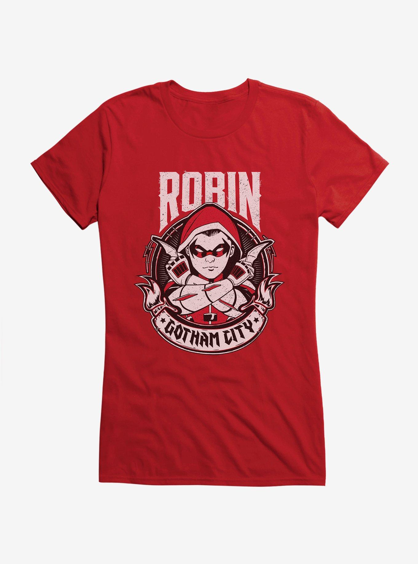 DC Comics Batman Robin Damian Wayne Girls T-Shirt, RED, hi-res