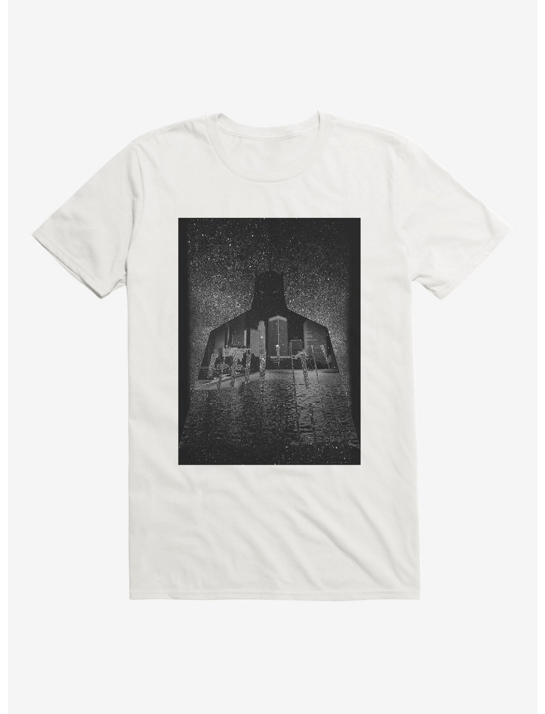 DC Comics Batman Outline Logo T-Shirt, WHITE, hi-res