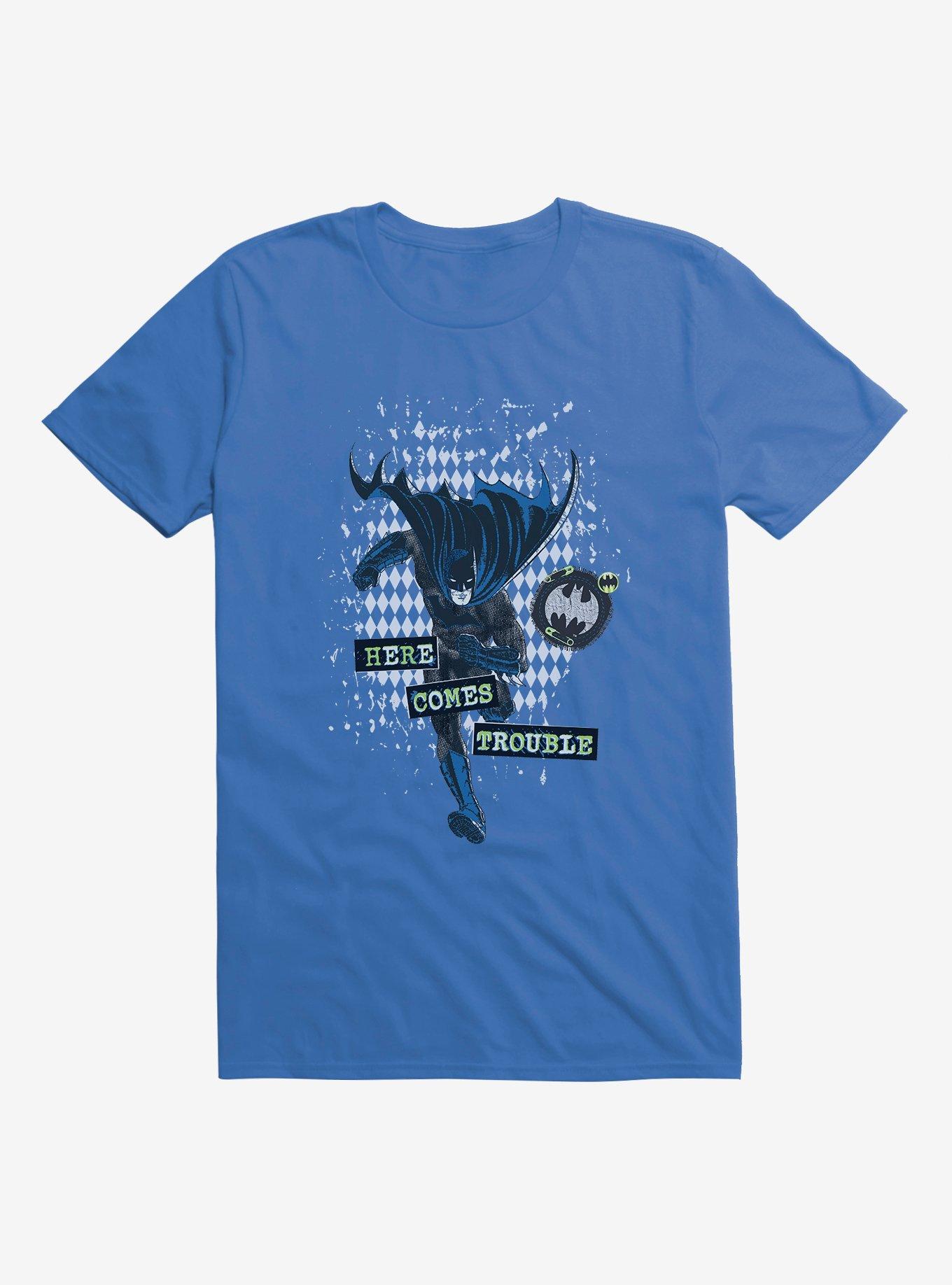 DC Comics Batman Here Comes Trouble T-Shirt, ROYAL BLUE, hi-res
