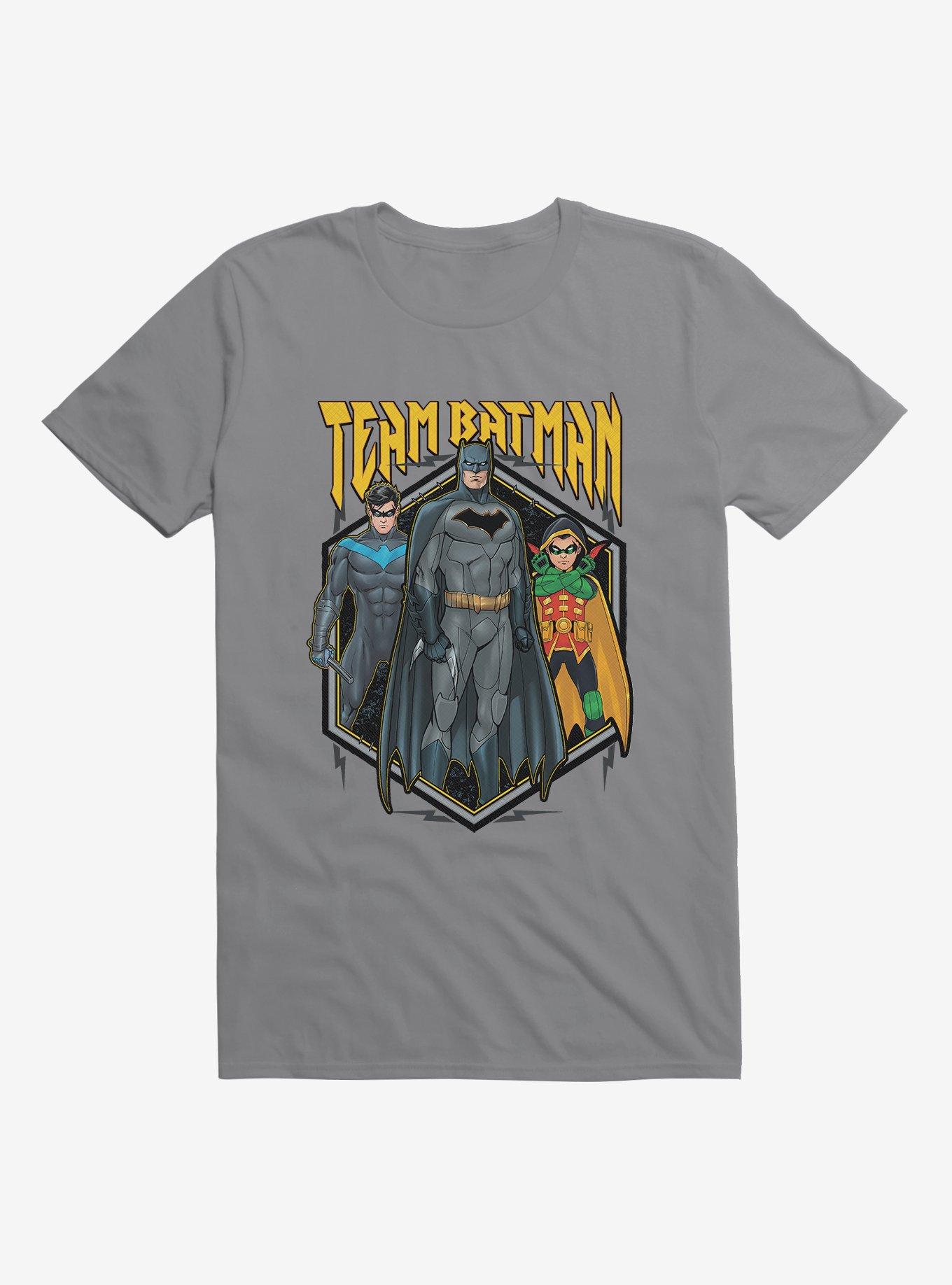 DC Comics Batman Team Batman Nightwing Robin T-Shirt, STORM GREY, hi-res