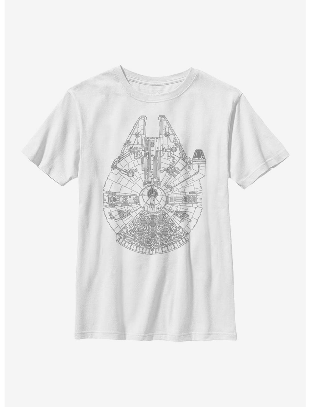 Star Wars Blue Falcon Youth T-Shirt, WHITE, hi-res