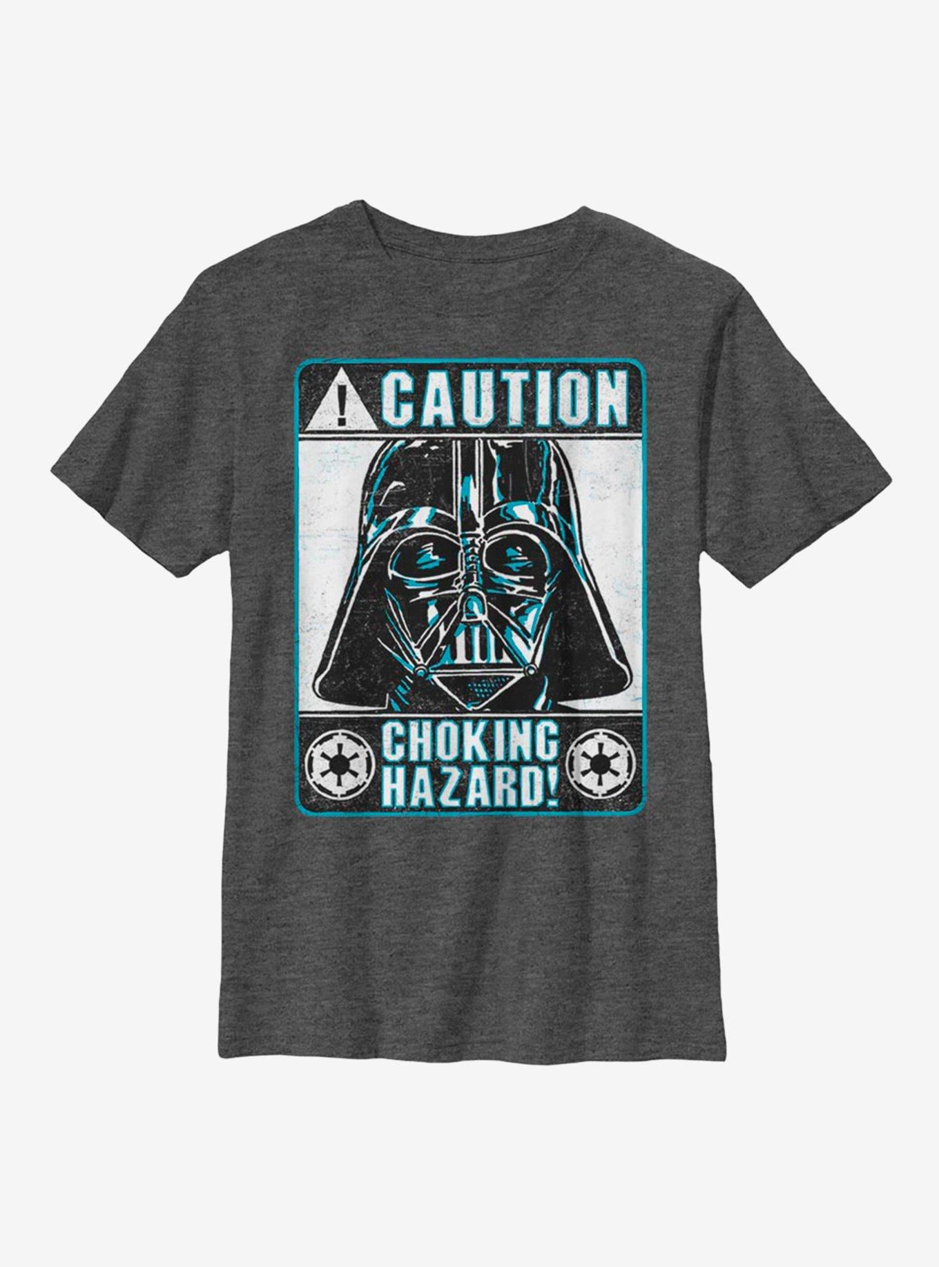 Star Wars Caution Hazard Youth T-Shirt, CHAR HTR, hi-res