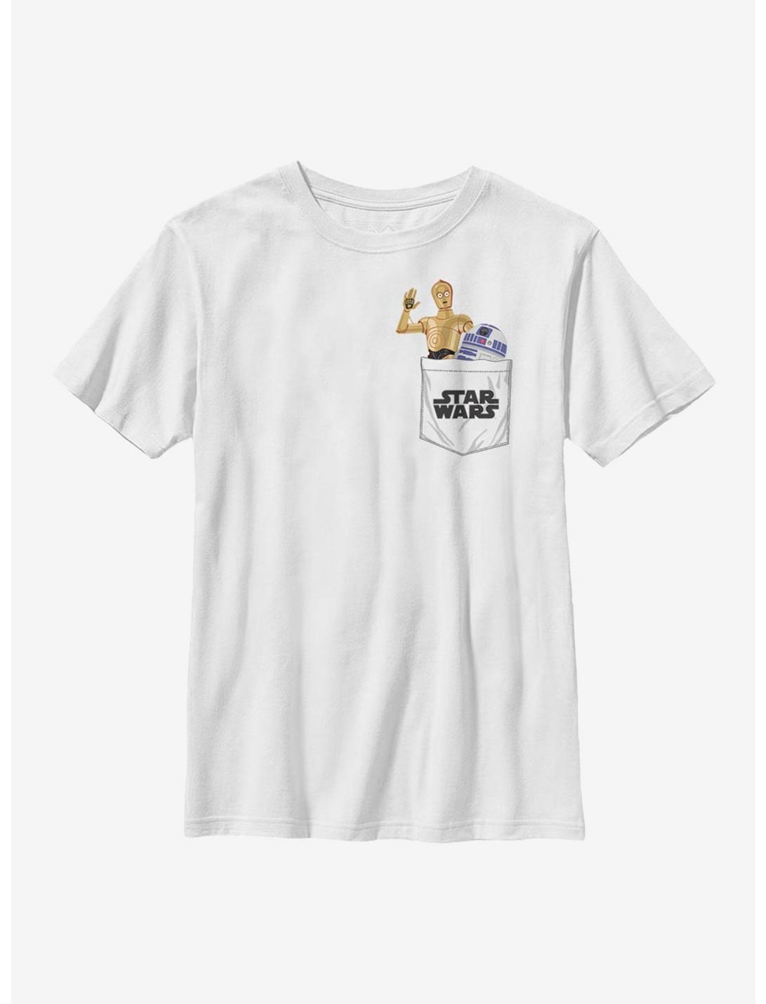 Star Wars Droid Faux Pocket Youth T-Shirt, WHITE, hi-res