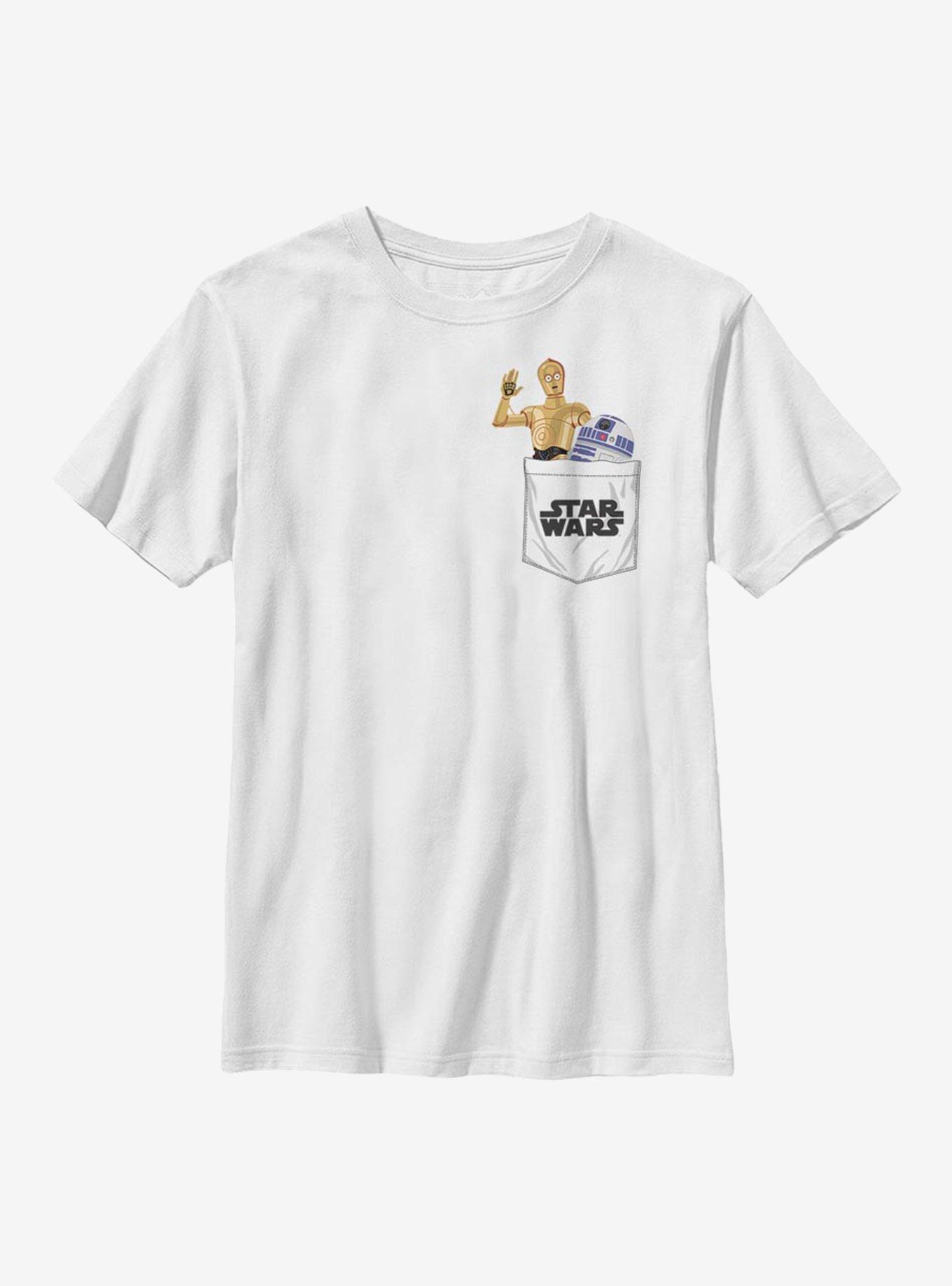 Star Wars Droid Faux Pocket Youth T-Shirt, WHITE, hi-res