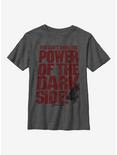 Star Wars Dark Side Power Youth T-Shirt, CHAR HTR, hi-res