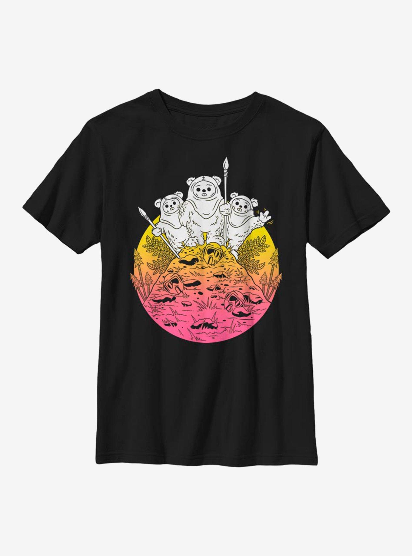 Star Wars Ewok Camp Youth T-Shirt, BLACK, hi-res